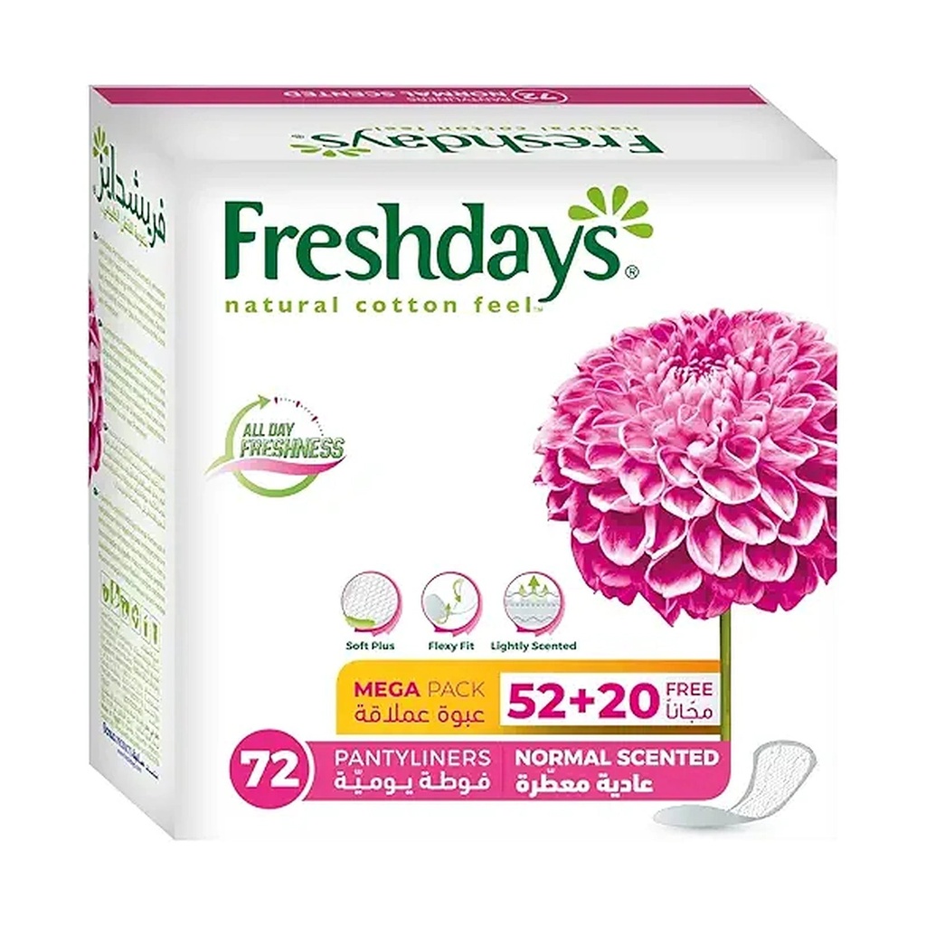 Freshdays Long Scented Pantyliners – 72 Pads