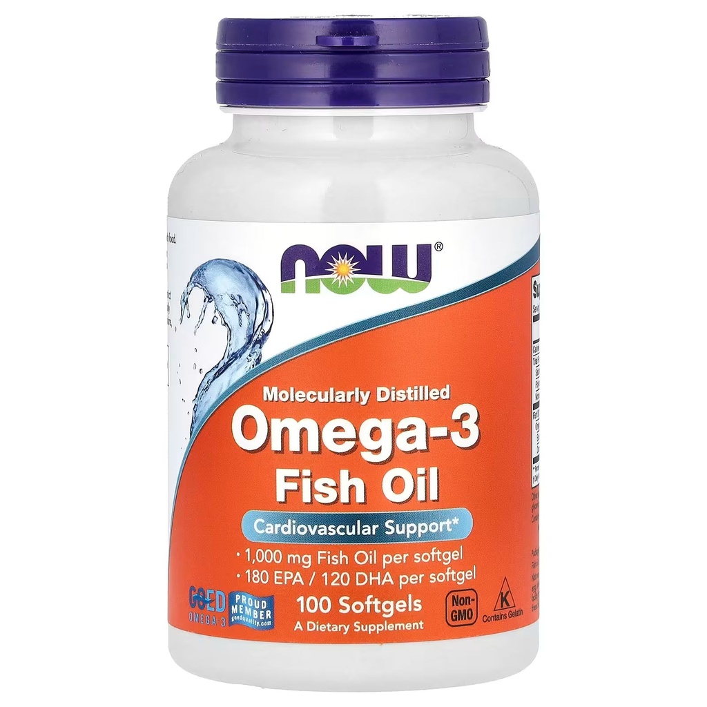 NOW Omega Fish Oil – 100 Capsules