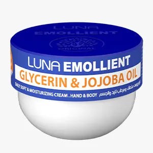 Luna Emollient Moisturizing Cream with Glycerin & Jojoba Oil – 160 G