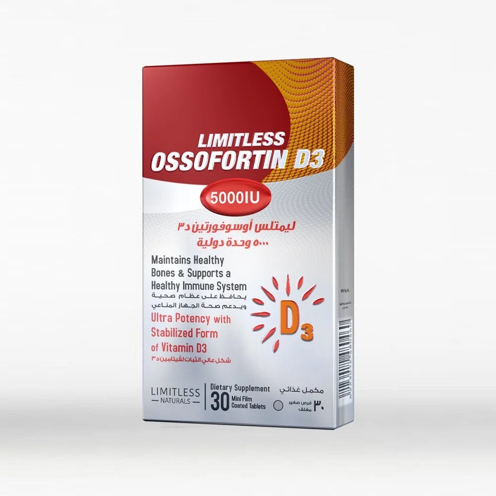 Limitless Ossofortin D3 5000 IU – 30 Tablets