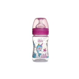 [92130] Chicco Natural Feeding Bottle ,0M Pink 150 Ml